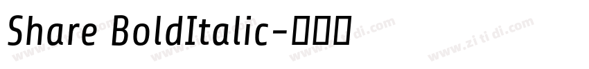 Share BoldItalic字体转换